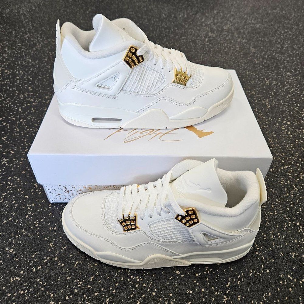 Nike Air Jordan 4 Metallic Gold AQ9129-170 Womens Size 10W/8.5M
